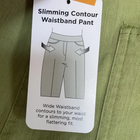 Ruby Rd pant new sage green slimming contour waistband pant 22W - Picture 5 of 17